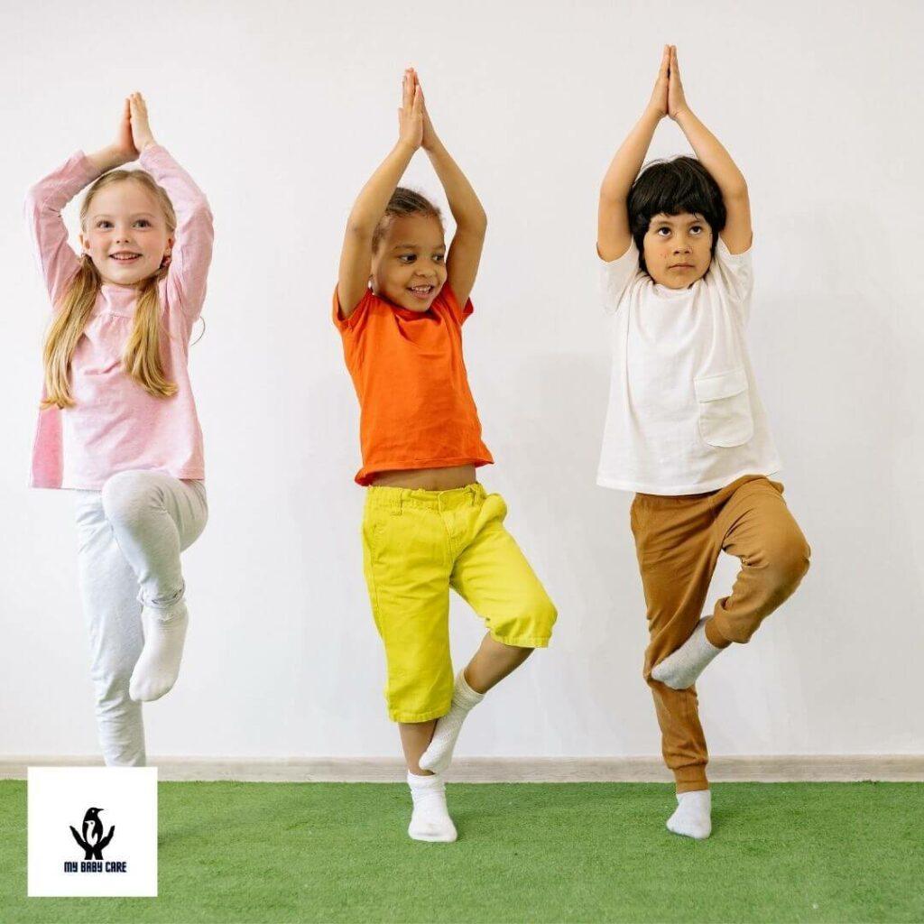 toddlers posing yoga activities