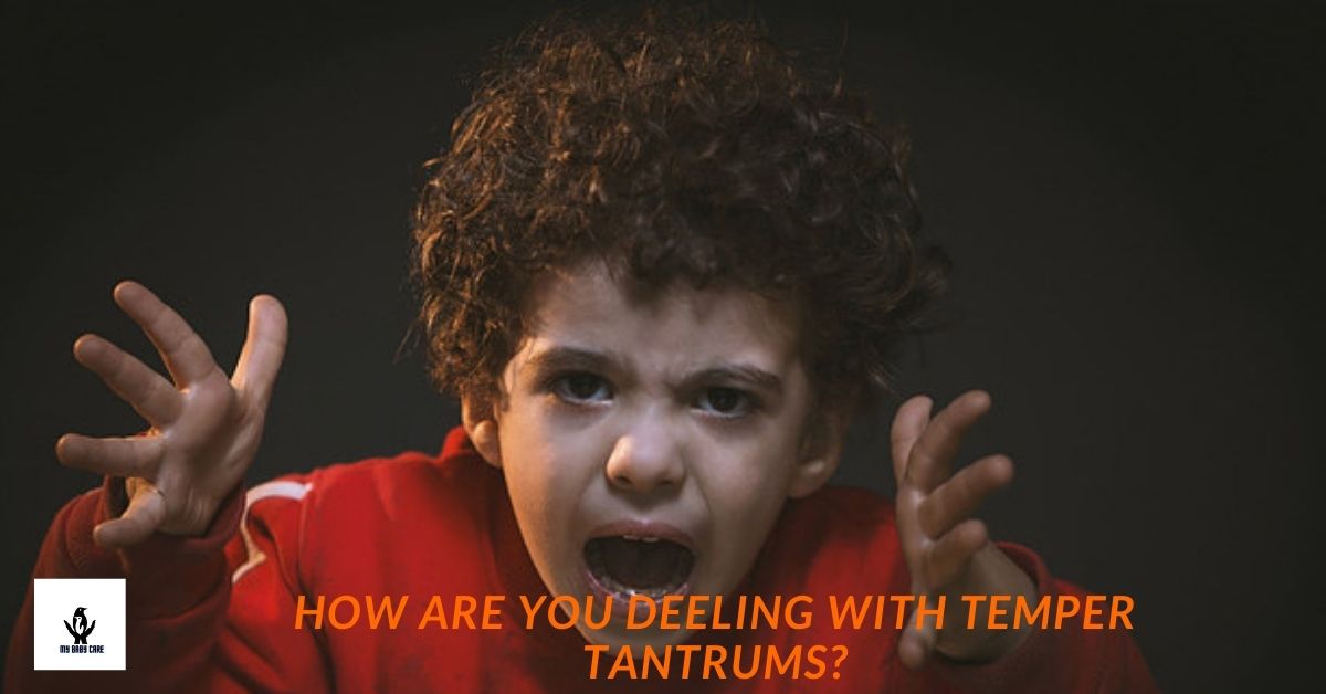 A baby is empering tantrums